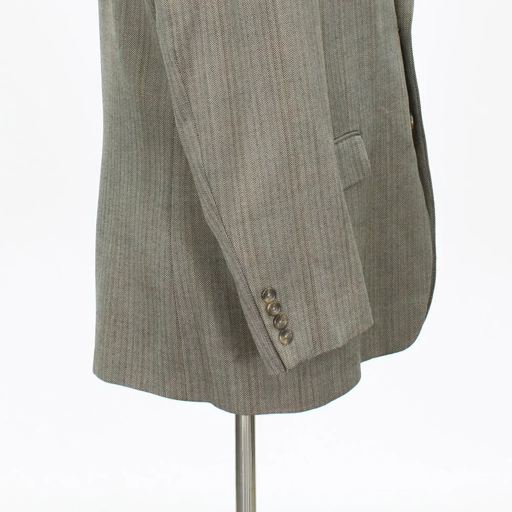 IZOD 44R Beige Check 2-Button Sport Coat Blazer Jacket G140